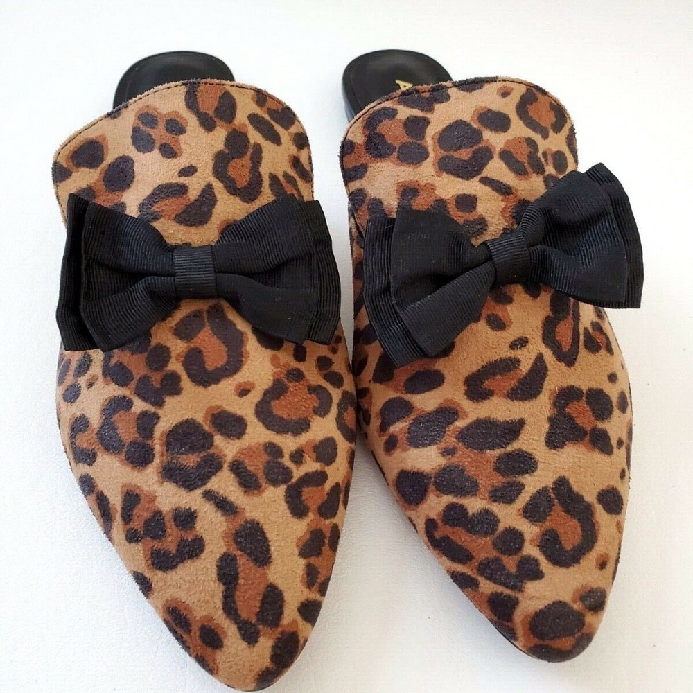 NEW Aldo Leopard animal pointed mule loafer flat - Picture 3 of 8